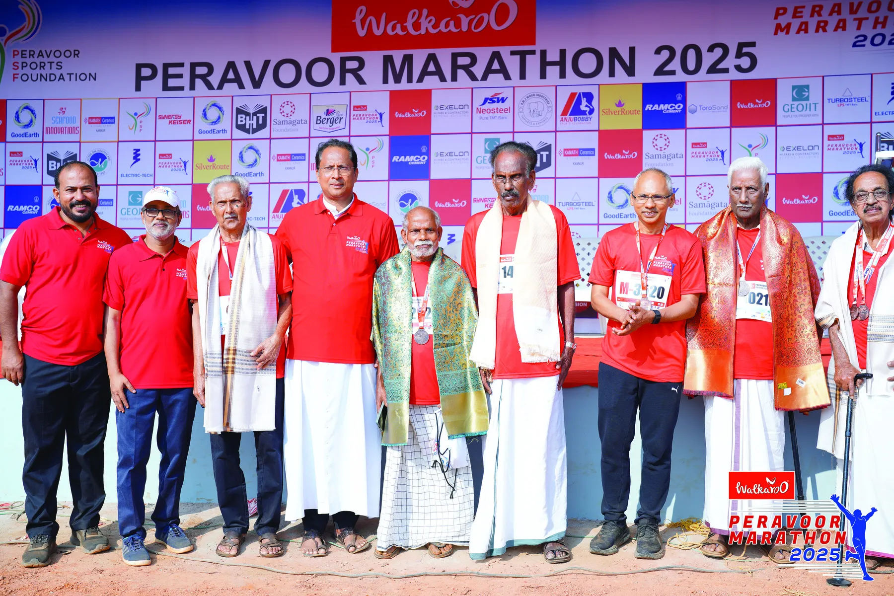 Senior participant at Peravoor Marathon 2025