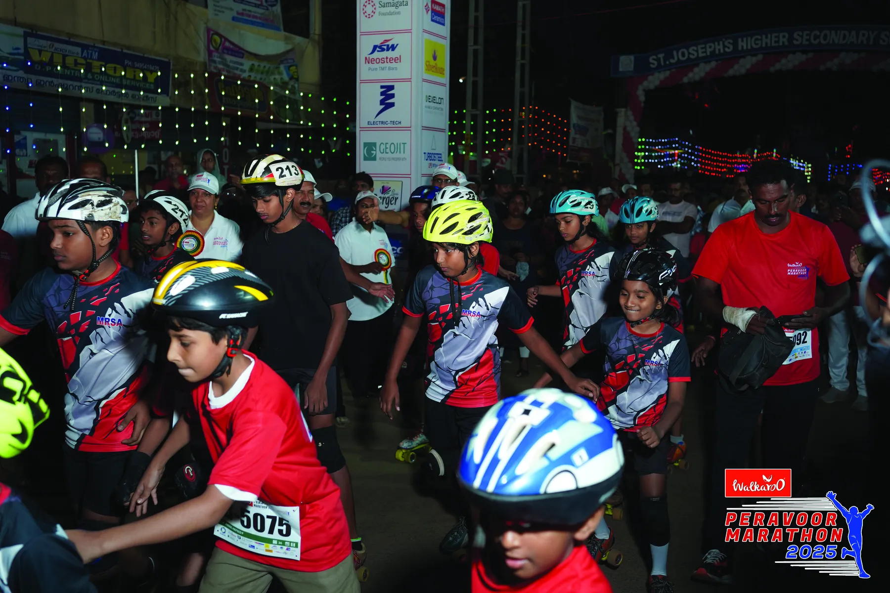 Skating participant at Peravoor Marathon 2025