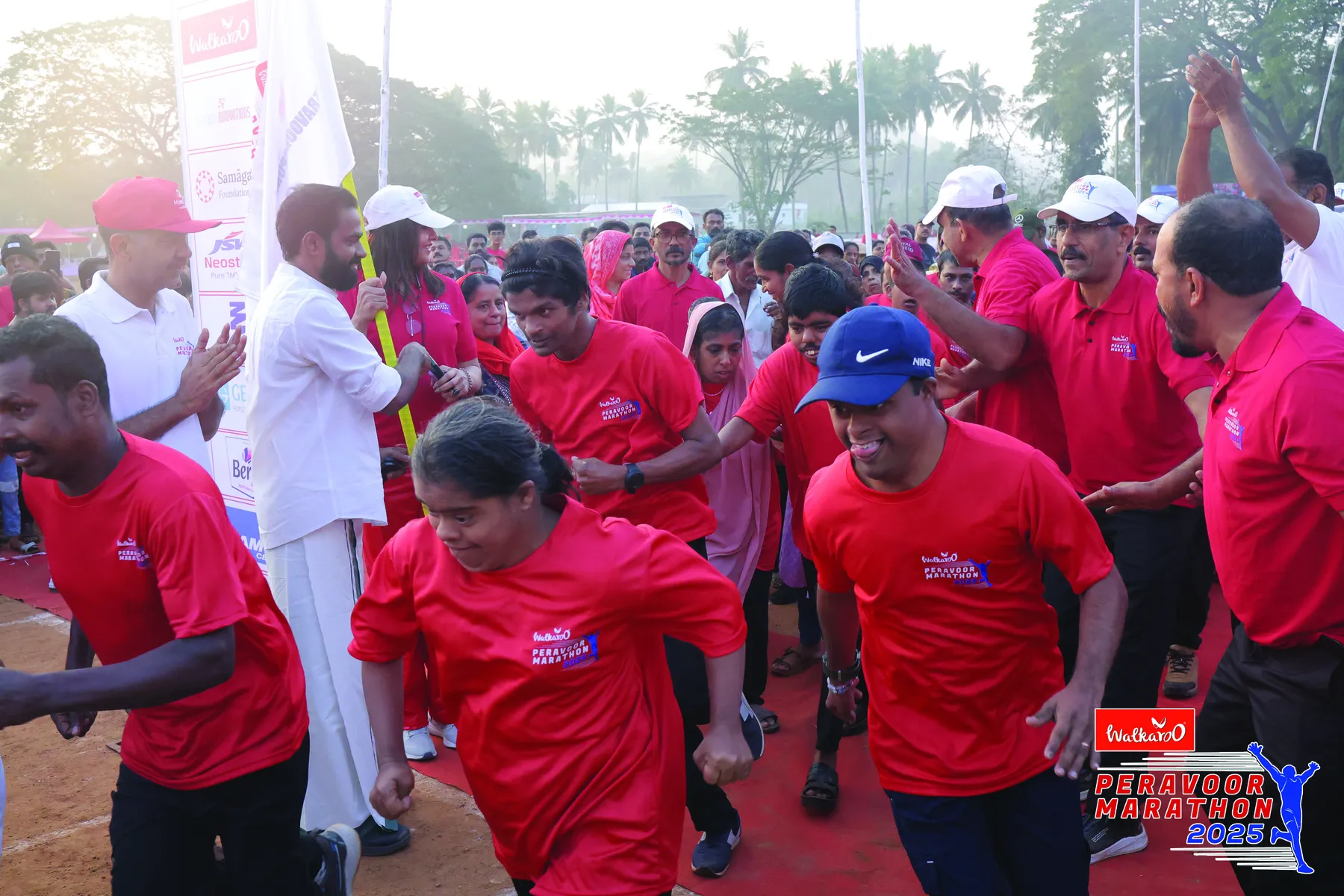 Children participating in Peravoor Marathon 2025